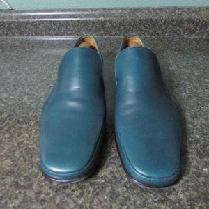 Bally Mens Havanna Size 11 1/2 Blue Green Loafers